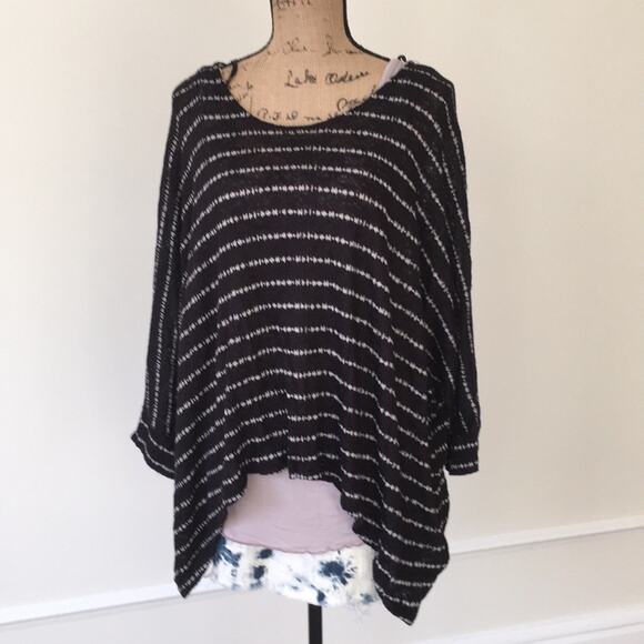 Vision oversized sweater L in EUC black & white - Picture 1 of 7
